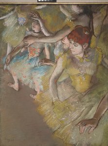 bale dansçıları sahnede by Edgar Degas