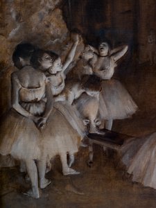 Sahnede bale tekrarı (detay). 1874. Tuval üzerine yağlı boya. by Edgar Degas