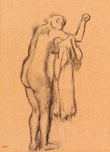 yüzücü kendini kurutma by Edgar Degas