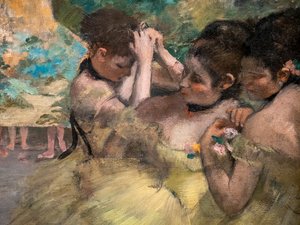Sahne arkası (detay) (“Sarı dansçılar” olarak da bilinir). 1874-1876. Tuval üzerine yağlıboya. by Edgar Degas