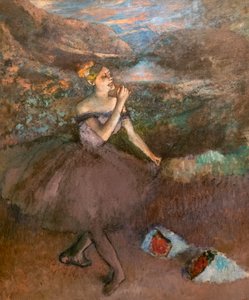Buket dansçısı. 1895-1900 civarında. Tuval üzerine yağlıboya. by Edgar Degas
