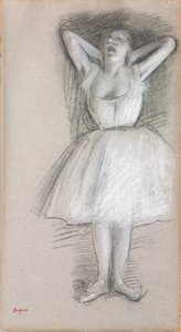 Dansçı, Kolları Başın Arkasında Kaldı; Dansçı, kollarını kaldırdı ve başının arkasına getirdi, by Edgar Degas