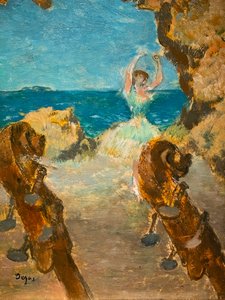 Dansçı. Bale sahnesi. 1891. Tuval üzerine yağlı boya. by Edgar Degas