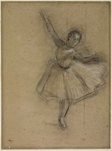 Dancer Turning, c.1876 (kağıt üzerinde kömür ve tebeşir) by Edgar Degas