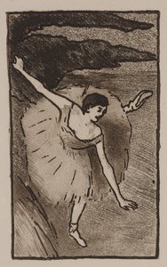 Dansçı Sahnede, Yayını Alarak by Edgar Degas