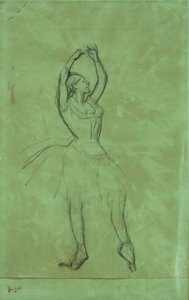 Kollarını Kaldırmış Dansçı by Edgar Degas