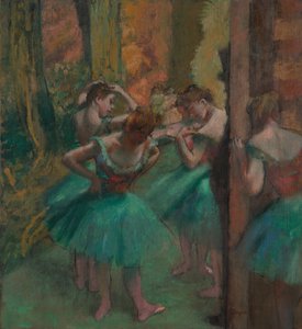 Dansçılar, Pembe ve Yeşil, ca. 1890. by Edgar Degas