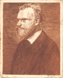 Edouard Manet, Göğüs Boyu Portre (Denizanası ve büst) by Edgar Degas