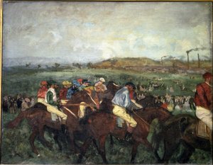 Beyler yarış. Ayrılmadan önce, 1862 by Edgar Degas