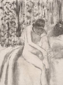 Çoraplarını Giyen Kız, 1876-77. by Edgar Degas