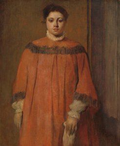 Kırmızılı Kız, 1866 dolayları by Edgar Degas