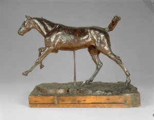 Sağ Ayakta Dörtnala Dönen At by Edgar Degas