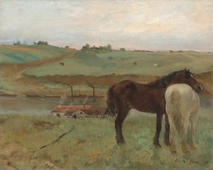 Çayırdaki Atlar by Edgar Degas