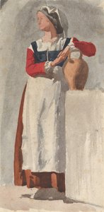 İtalyan Kadın, ca. 1856-57. by Edgar Degas.