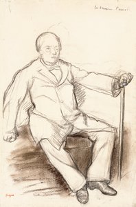 Jules Perrot, Dansçı Perrot için çalışma, oturma, 1880 dolayları by Edgar Degas
