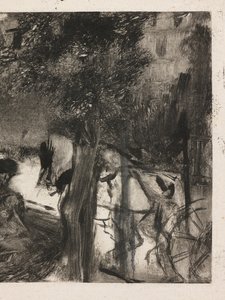 ahşap cadde by Edgar Degas