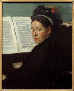 Matmazel Dihau (1843-1935) Konserlerin piyanisti Sütun, piyanoda Resim Edgar Degas (1834-1917) 1869 Güneş. 0,45x0,32 m Paris, Orsay Müzesi by Edgar Degas