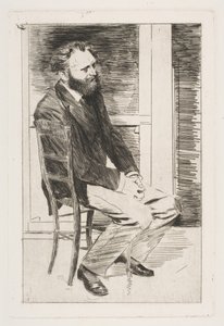 Manet Oturan, Sağa Dönük, 1864-65. by Edgar Degas