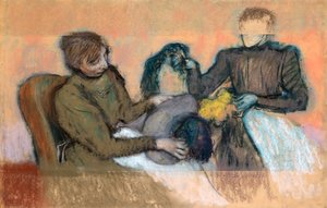 Şapka Döşenen Milliner, 1898 by Edgar Degas