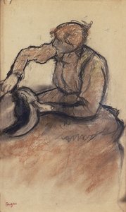 Şapkayı düzelten Milliner, 1898 dolayları by Edgar Degas