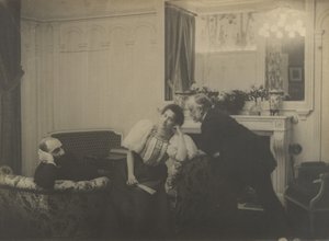 Paul Poujaud, Mme. Arthur Fontaine ve Degas, 1895. by Edgar Degas
