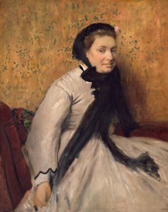 Gri Bir Kadının Portresi, yak. 1865. by Edgar Degas