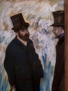 Olay yerindeki arkadaşların portresi (detay) (“Ludovic Halevy ve Albert Boulanger-Mağarasının Portresi” olarak da bilinir). 1879. Kağıt üzerinde pastel. by Edgar Degas