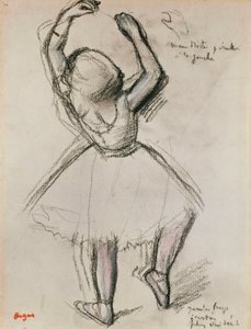 Bir Dansçının Arkadan Görünümü by Edgar Degas