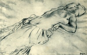 Çıplak kadın uzanmış, 19. yüzyılın sonları, 1943. by Edgar Degas