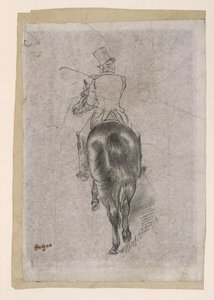 At üzerinde mahmuzlamak by Edgar Degas