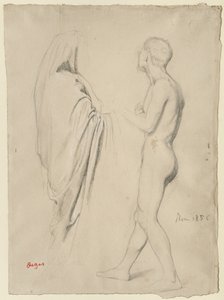 "Dante ve Virgil" için Çalışma, c.1856-57 by Edgar Degas
