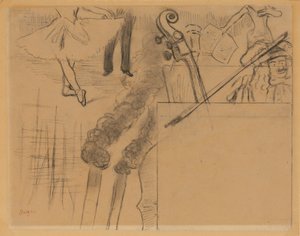 Galerie Ponsin Soiree Artistique programı için çalışma, 15 Mayıs 1884 by Edgar Degas