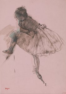 Bir Bale Dansçısı Recto Çalışması, İki Dansçı Çalışması verso, ca. 1873. by Edgar Degas