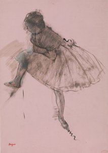 Bir Bale Dansçısı Recto Çalışması, İki Dansçı Çalışması verso, ca. 1873. by Edgar Degas