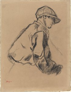 Bir Jokey Çalışması, c.1884 by Edgar Degas