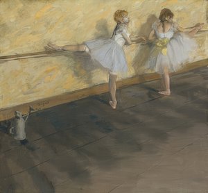 Direkte pratik yapan dansçılar. 1877 by Edgar Degas