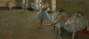 Bir uygulama odasında dansçılar. 1880 civarında by Edgar Degas