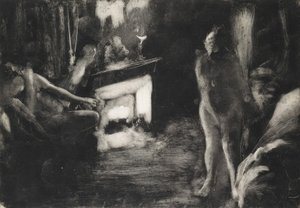 Ocakbaşı, ca. 1876-77. by Edgar Degas