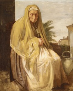 Yaşlı İtalyan Kadın, 1857. by Edgar Degas