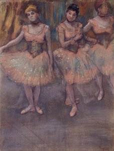 Antrenmandan Önce Üç Dansçı, c.1880 by Edgar Degas
