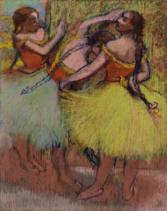 Örgülü Saçlı Üç Dansçı by Edgar Degas