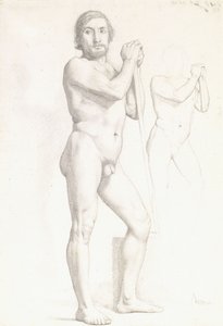 Bir Adamın İki Akademik Çalışması, c.1856 by Edgar Degas