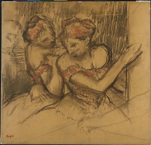 iki dansçı by Edgar Degas