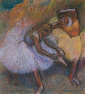 İki Dansçı, c.1898 (kağıt üzerine pastel) by Edgar Degas