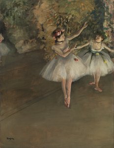 Sahnede İki Dansçı, 1874 dolayları by Edgar Degas