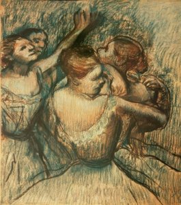 Yarım uzunlukta dört dansçı by Edgar Degas