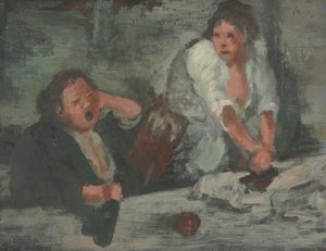 Kadınları Yıkayın (panelde yağ) by Edgar Degas