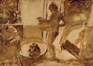 Kendini Kurutan Kadın, 1884-86 dolayları by Edgar Degas