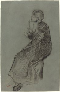 kitap okuyan kadın by Edgar Degas