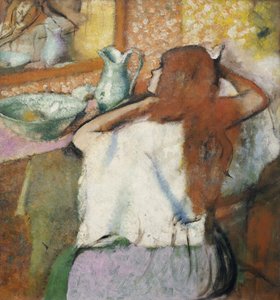 Kadın tuvaletinde by Edgar Degas
